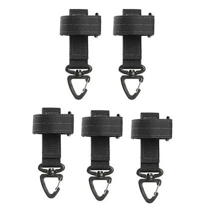 Multi-Purpose Nylon Work Gloves with Safety Clip Hook for Outdoor Tactical Climbing Camping Hanging Buckle