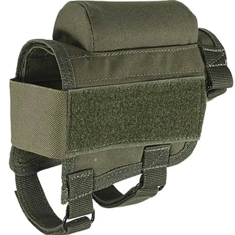 Multifunctional Tactical Buttstock Pouch Cheek Rest, Universal Gun Stock Bag with Molle, Outdoor Hunting Shooting Accessories