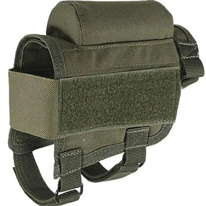 Multifunctional Tactical Buttstock Pouch Cheek Rest, Universal Gun Stock Bag with Molle, Outdoor Hunting Shooting Accessories