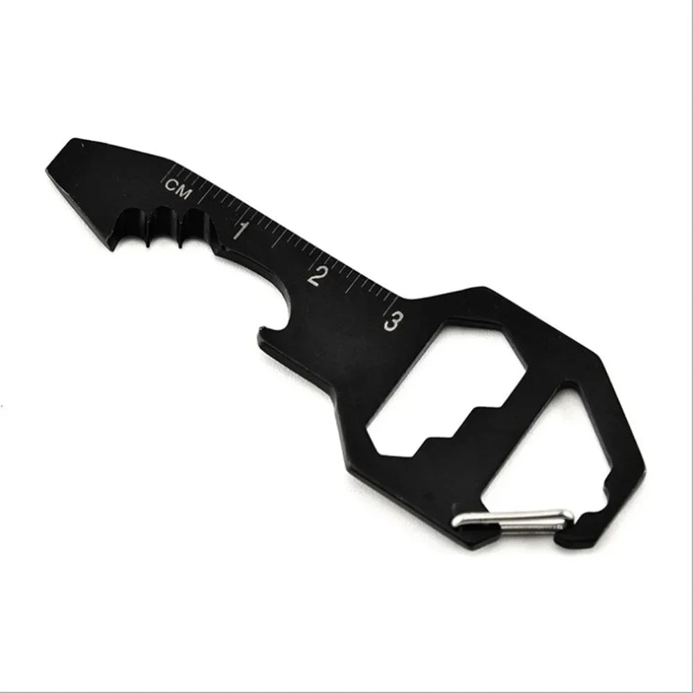 Multi-Tool Keychain EDC Multifunctional Hexagonal Pendant Wrench Keys Outdoor Survival Gear Bottle Opener for Hand Tools