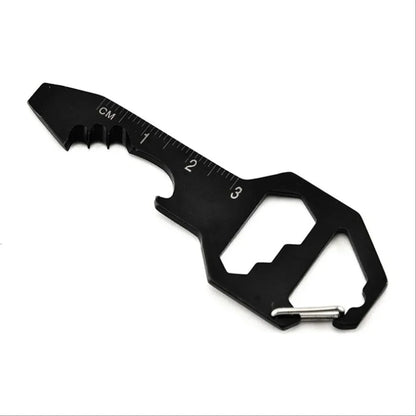 Multi-Tool Keychain EDC Multifunctional Hexagonal Pendant Wrench Keys Outdoor Survival Gear Bottle Opener for Hand Tools