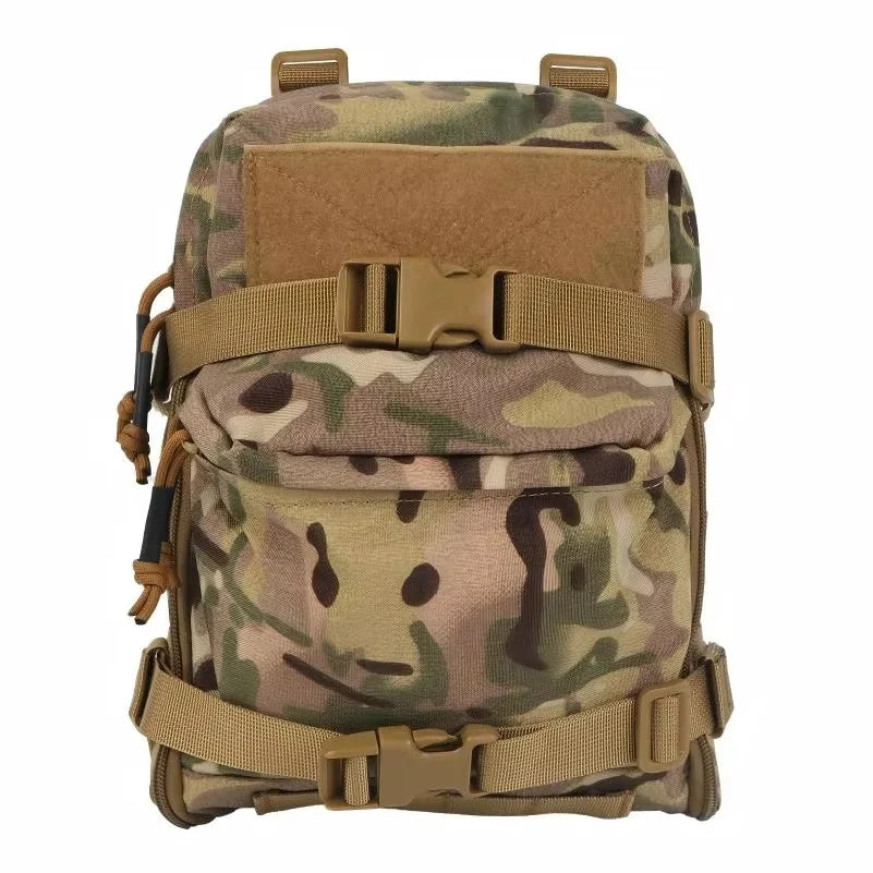Tactical Hydration Pack Mini Back Panel Water Bag Nylon Molle Pouch Hunting Lightweight Vest Hose Accessories Zipper Backpack