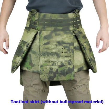 Laser‑Cut MOLLE Level IIIA Soft PE Tactical Protective Skirt Quick Release Adjustable Outdoor Hunting Waist Hip Protective Gear