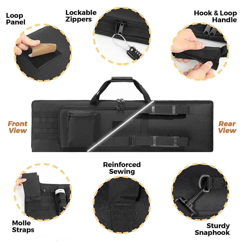 100/120cm Tactical Rifle Bag Single Long Rifle Case Soft Rifle Shotgun Storage Bag Pistol Gun Case Airsoft Shooting Range Bag