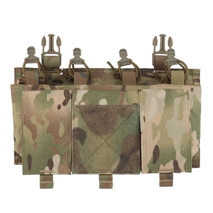 Tactical Quad 5.56 Magazine GP Pouch Placard QASM Clasp Front Panel for CPC FCSK ARC JPC Plate Carrier Airsoft Hunting Vest