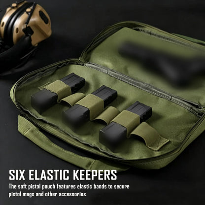 Outdoor sports pistol storage bag, magazine storage bag, pistol bag concealed carrying cushion holster with magazine storage slo