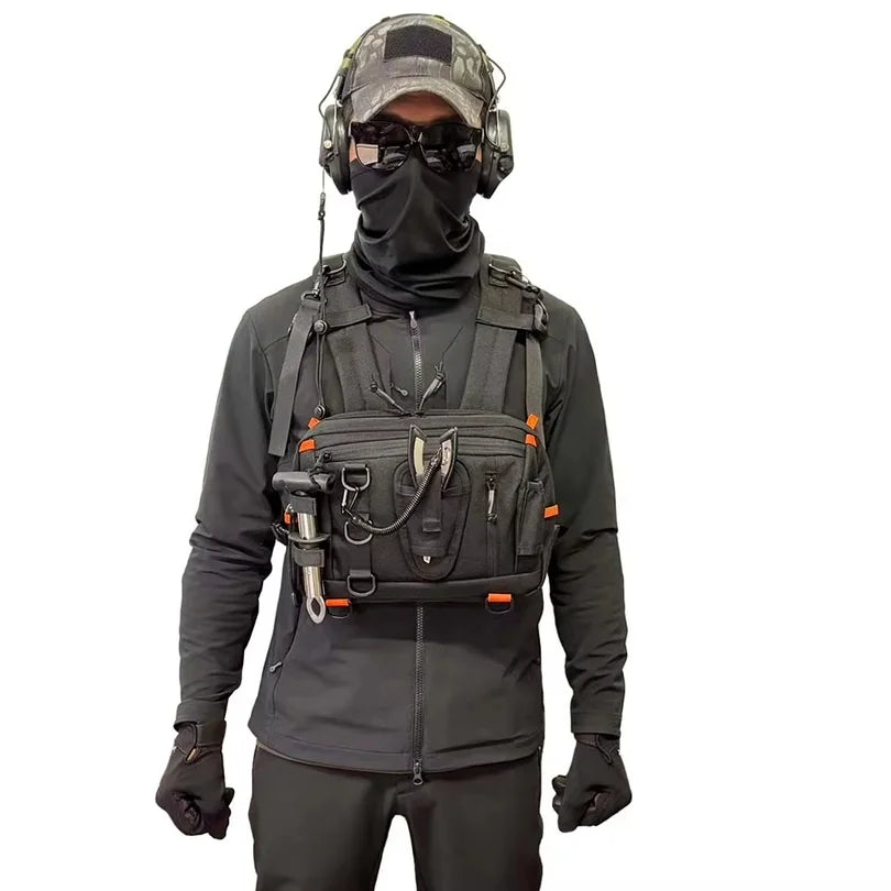Tactical Chest Bag Multi-Functional Convenient Hiking Cycling Backpack Vest Bag Lure Fishing Bag Wholesale