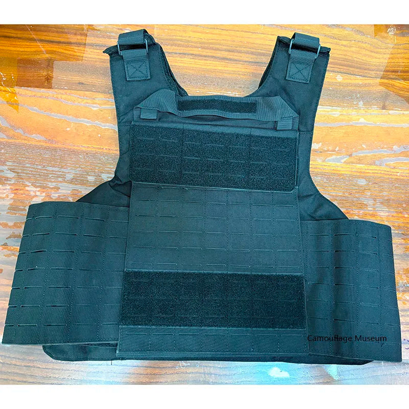 Black Laser Quick Release Tactical Vest CS Quick Release Vest Molle Anti Stab Protective Training Suit