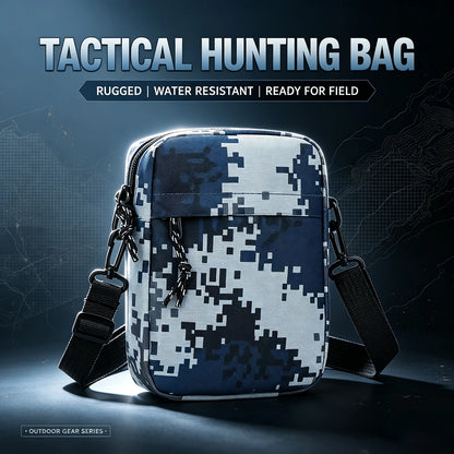 Hunting Bag Lightweight Portable Water Resistant Nylon Camouflage Crossbody Bag Outdoor Camping Hiking With Zipper Sling Bag