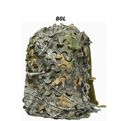 3D Camo Net Backpack Cover 60L 80L  Laser Cut Camouflage Hunting Backpack Cover Paintball Paratrooper Hunting Accessories