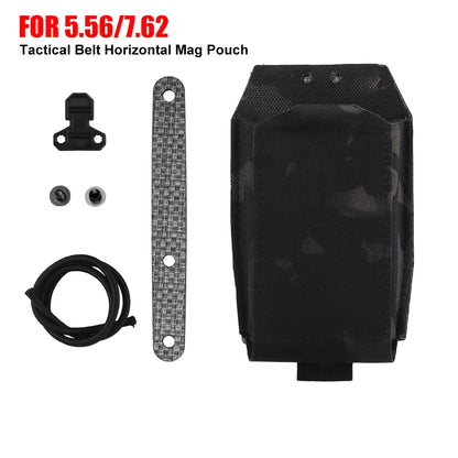 Tactical Belt Magazine Pouch Horizontal Mount Lightweight Outdoor Hunting Shooting Rifle M4 AR 5.56 7.62 MAG Holder Pouch Gear