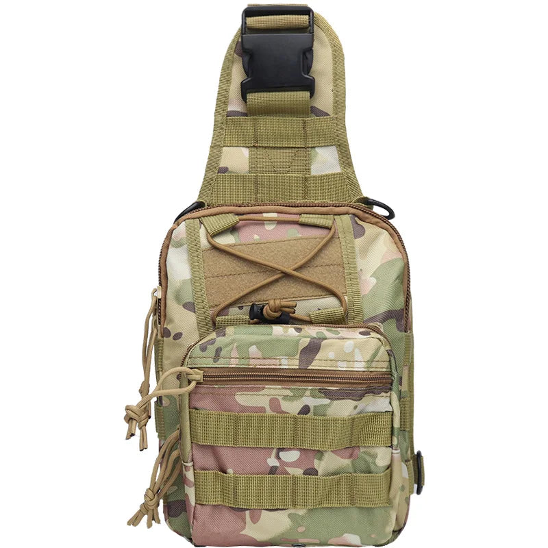 Men's Tactical Shoulder Bag Outdoor Mountaineering Hiking Camping Sports Travel Hunting Multi-Compartment Equipment Pouch