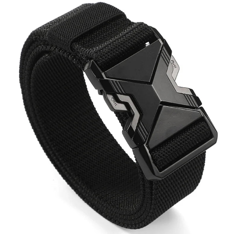 New 1pc The New Men's 125cm Buckle Belt Nylon Braided Lightweight Breathable Daily Commuter Men's Belt