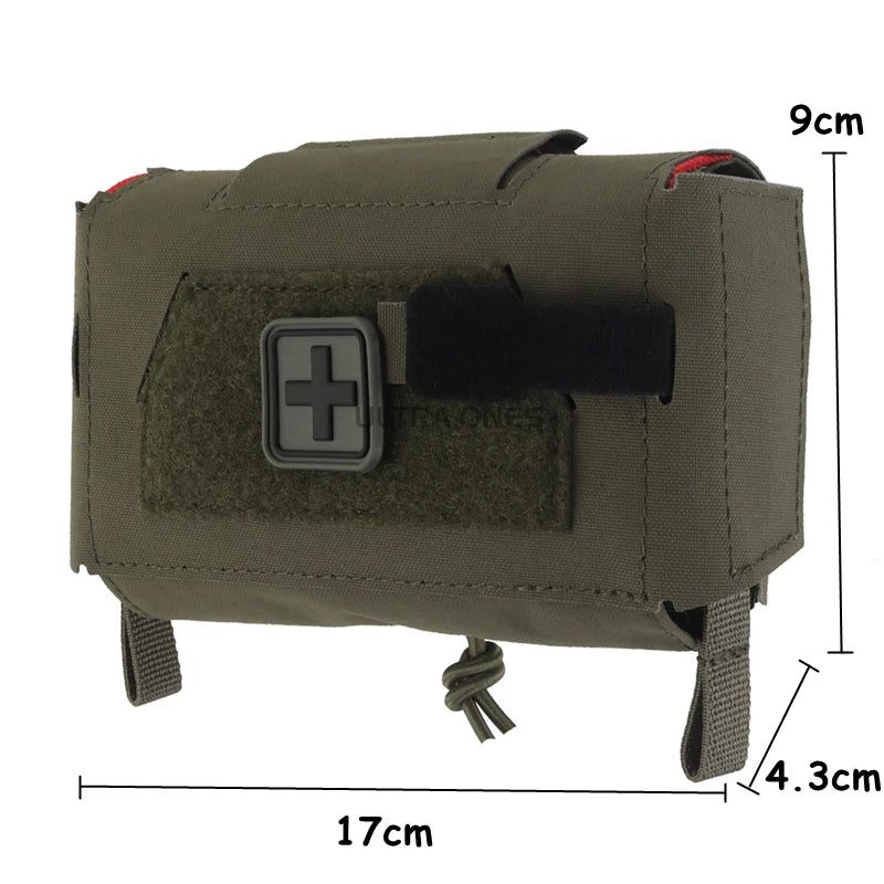 Outdoor Hunting Compact Trauma Pouch Ambidextrous Rapid Deployment  Tactical Medical First Aid Bag EDC Molle Pouch