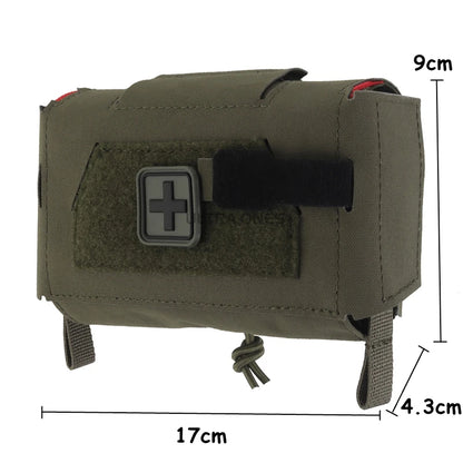 Outdoor Hunting Compact Trauma Pouch Ambidextrous Rapid Deployment  Tactical Medical First Aid Bag EDC Molle Pouch