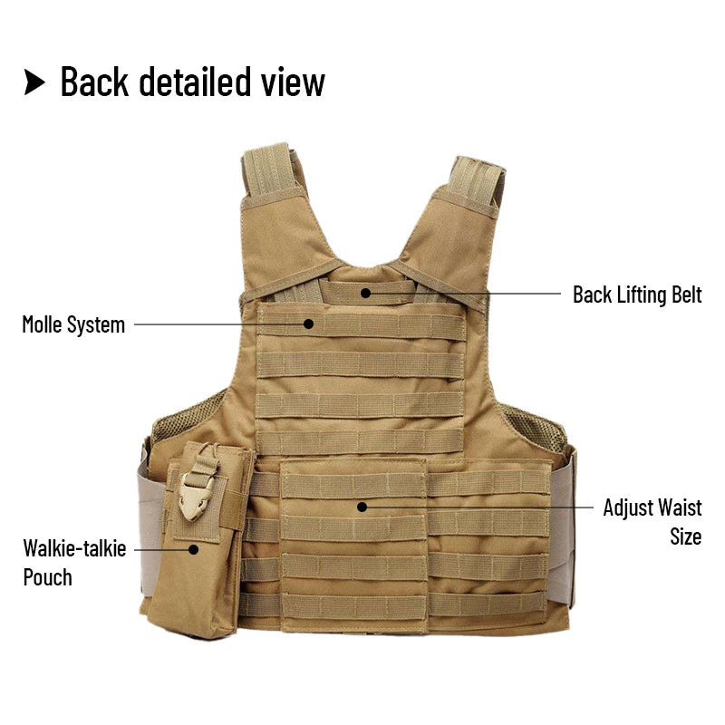 Quality Wholesale High Quality Polyester Outdoor Tactical Multi Functional Hunting Black Green Quick Release Vest