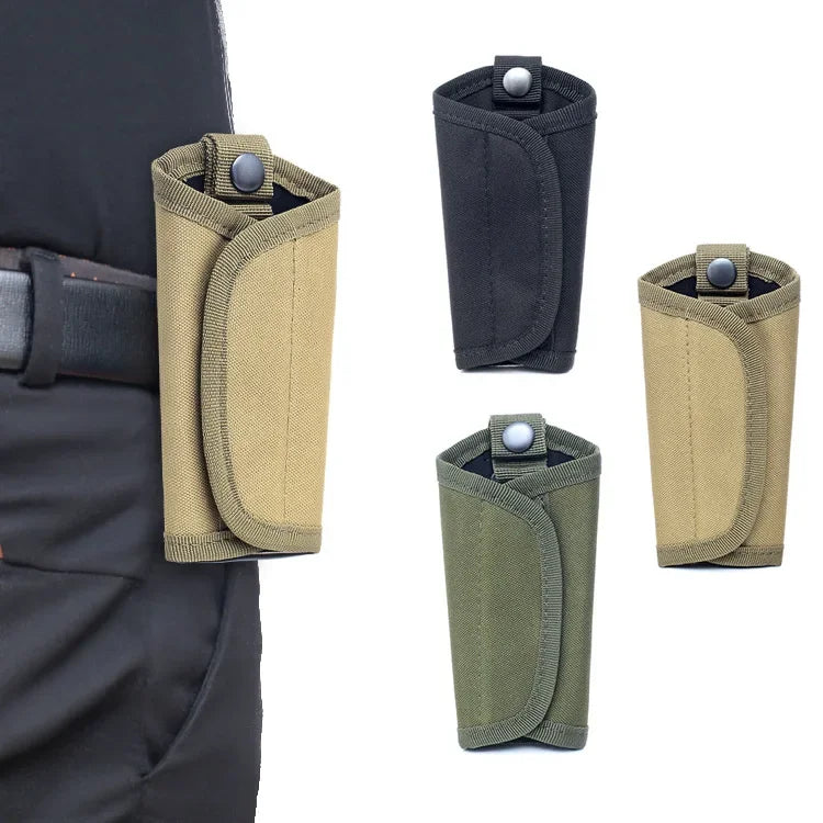Outdoor Key Holder EDC Tool Pouch Tactical Key Keeper Waist Bag Keychain Small Pocket Foldable Hiking Camping Hunting Key Wallet