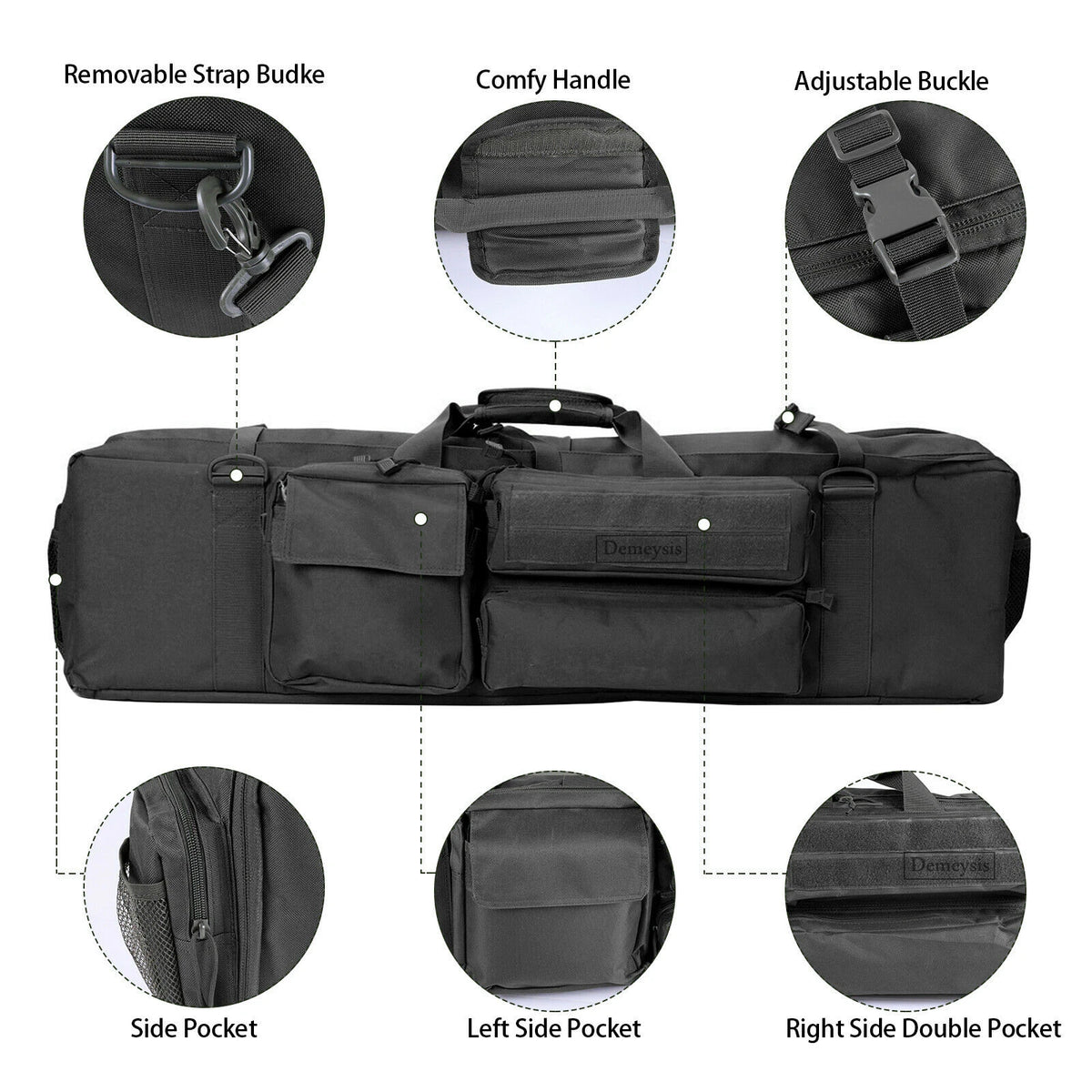 Tactical Gun Backpack Double Rifle Bags Dual Carbine Carrying Case for SAW M249 M4A1 M16 AR15
