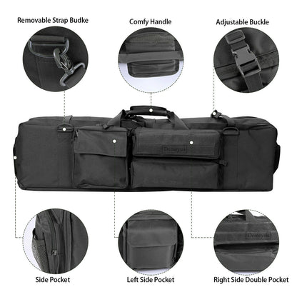 Tactical Gun Backpack Double Rifle Bags Dual Carbine Carrying Case for SAW M249 M4A1 M16 AR15