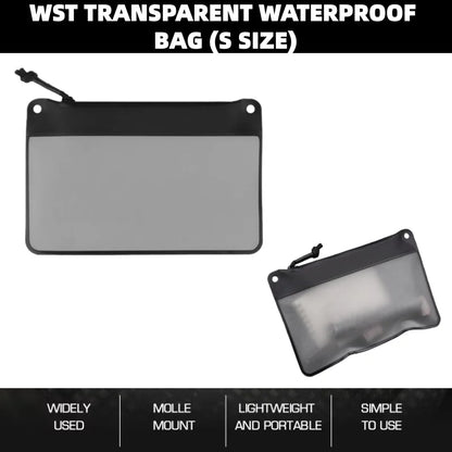 Outdoor transparent waterproof bag (S), outdoor hiking transparent camping waterproof bag