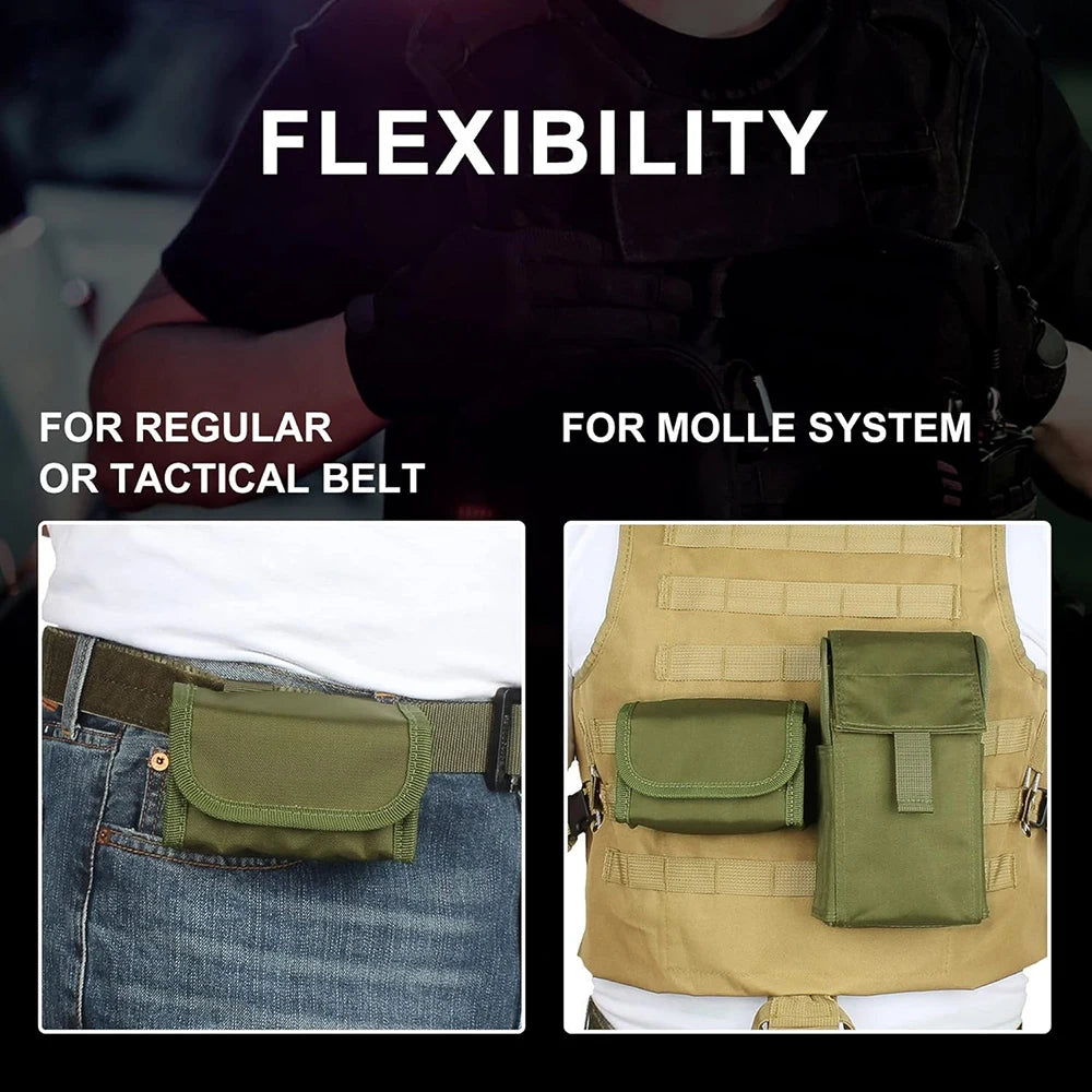 Hunting Ammo Pouch Tactical Waist Bag 10 Rounds Shot Bags Outdoor Shooting Multi-functional Mini EDC Mag Molle Nylon Pouch