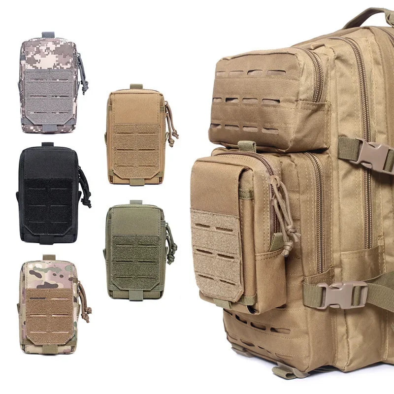 MOLLE Tactical Waist Pouch Men Outdoor EDC Tool Organizer Vest Pack Mobile Phone Storage Belt Bag