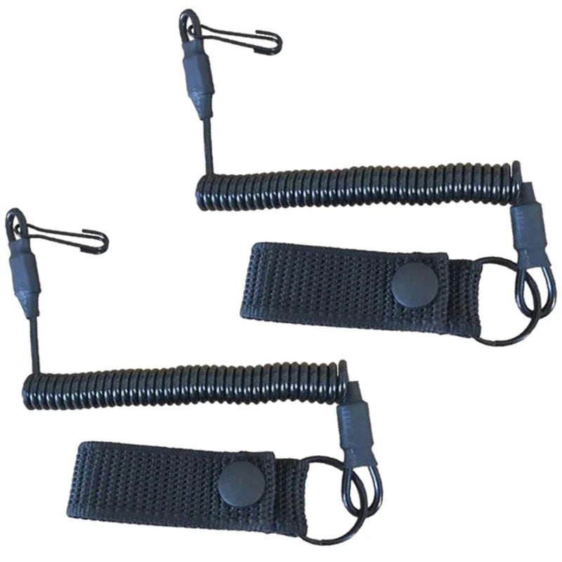 Tactical Retractable Spring Elastic Rope Anti-lost Elastic Lanyard Strap Phone Keychain Portable Fishing Lanyards Outdoor Tool