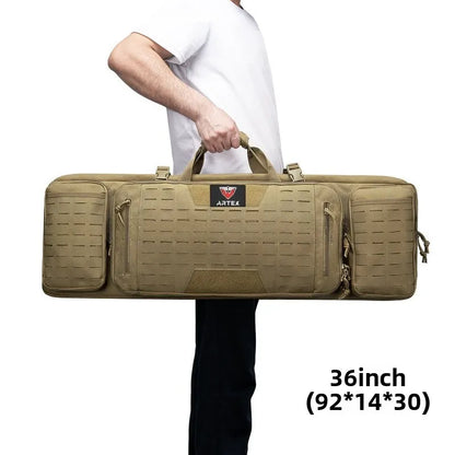 Tactical Gun Pack 1000D Double Layer MilitaryFans Wargame Hunting CS Rifle Packaging Storage Bag Outdoor Fishing Bag Case