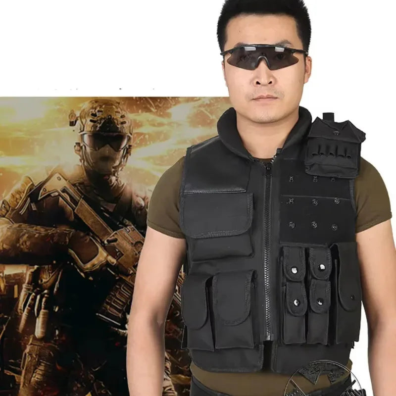 Genuine Man's Tactical Vest ,Military Vest Model Molle Tactical Black Cs Vest  Protective Equipment