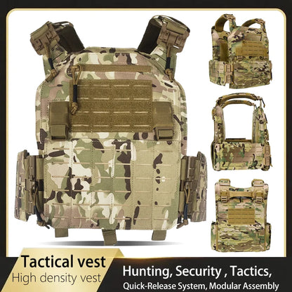  Lightweight Tactical Plate Carrier - Abrasion & Tear-Resistant Fabric, Dual-Purpose for Daily Protection & Tactical Drills