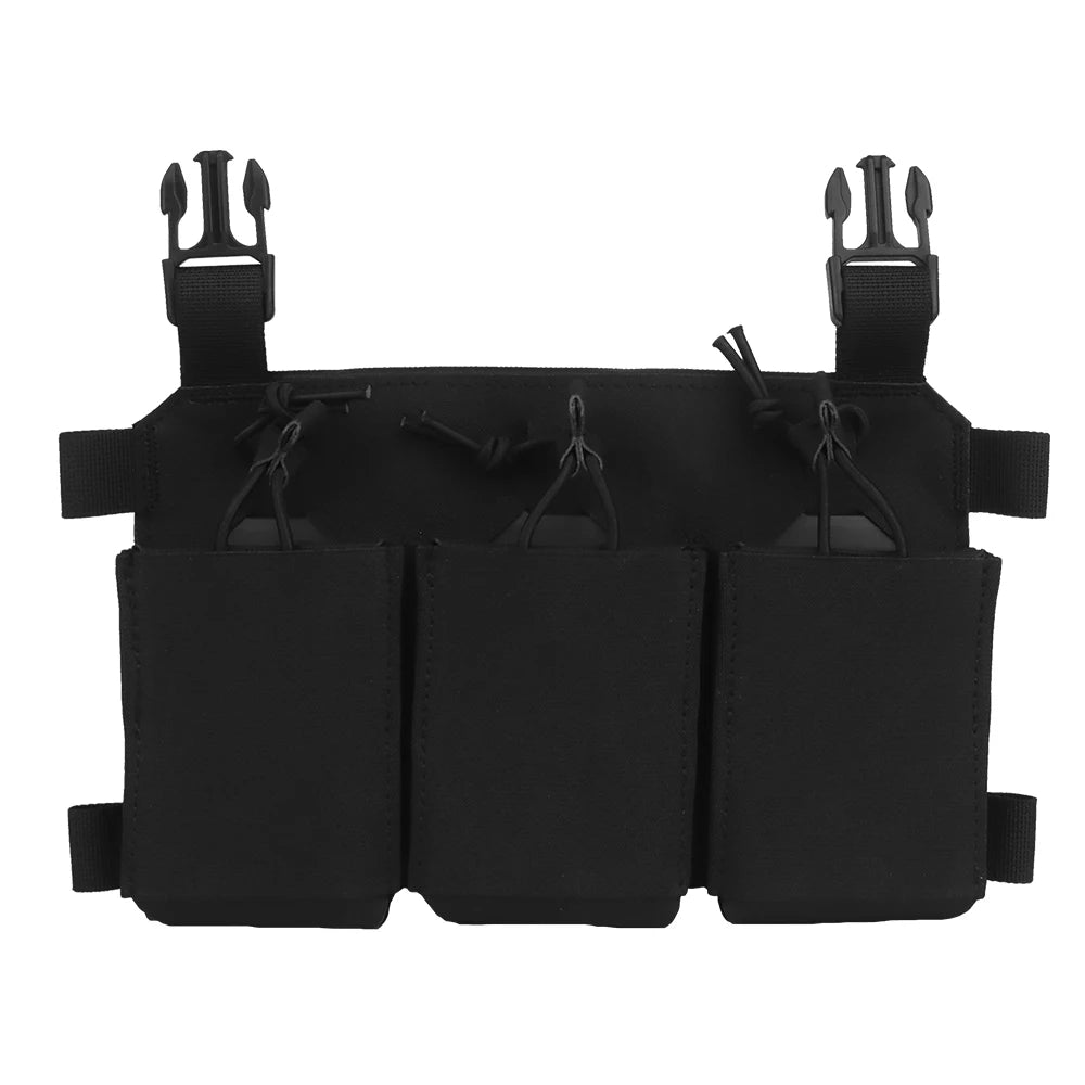 OPHIDIANTAC Insert buckle Triple mag Bag 5.56mm Tactical Rifle Airsoft AR15 M4 M4A1 AK mag bag with quick-pull insert plate
