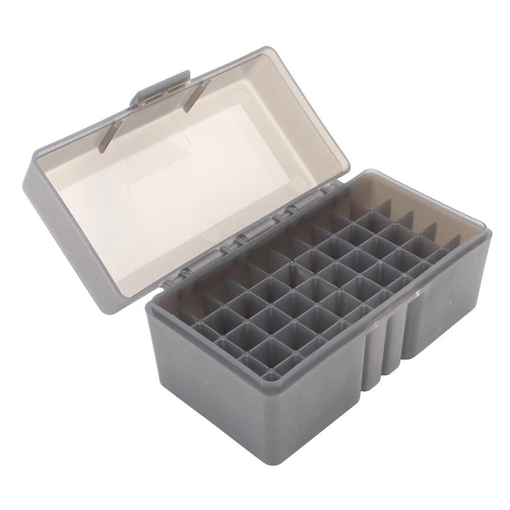 Tactical 50 Round Rifle Ammo Box Flip-Top Carrying Ammo Box for 243 .308 Win 7.62x39mm Ammo Carrying Box Hunting Accessories