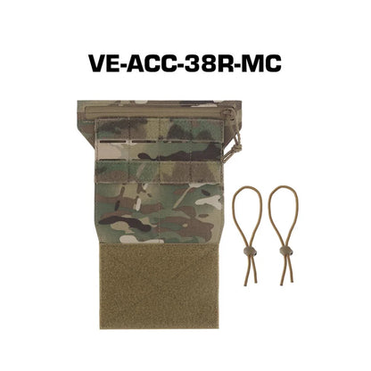 Tactical EUD ATAK Admin Panel with Hook & Loop & Shock Cord, Storage Inner Pouch for Airsoft Vest Chest Rig Accessories