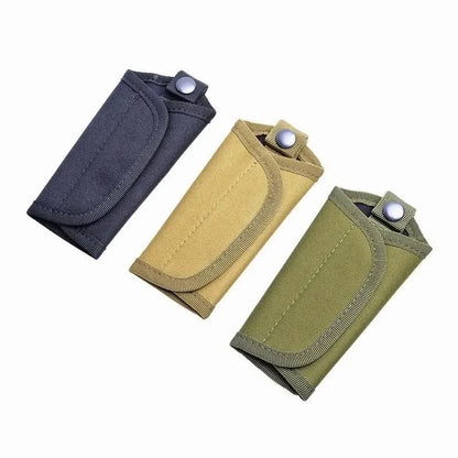 Outdoor Key Holder EDC Tool Pouch Tactical Key Keeper Waist Bag Keychain Small Pocket Foldable Hiking Camping Hunting Key Wallet