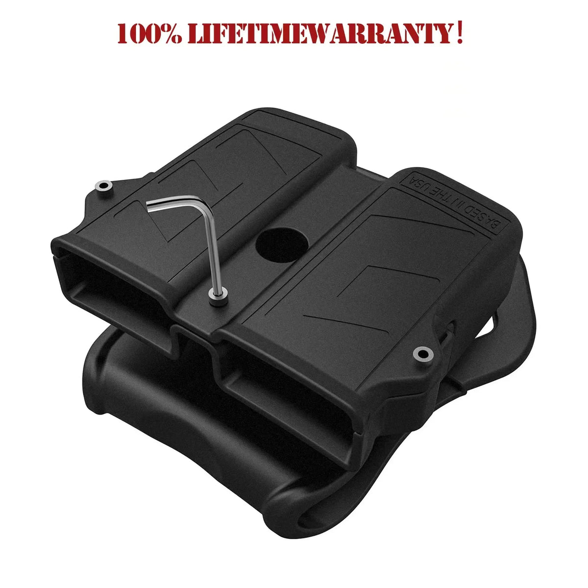 2025 Universal Double Mag Holder for 9mm 10mm .40 .45 Double Stack Mag Pistol Magazine Holster Pouch Hand Gun Mag Carrier