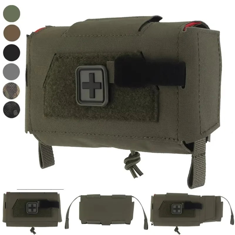 Outdoor Hunting Compact Trauma Pouch Ambidextrous Rapid Deployment  Tactical Medical First Aid Bag EDC Molle Pouch