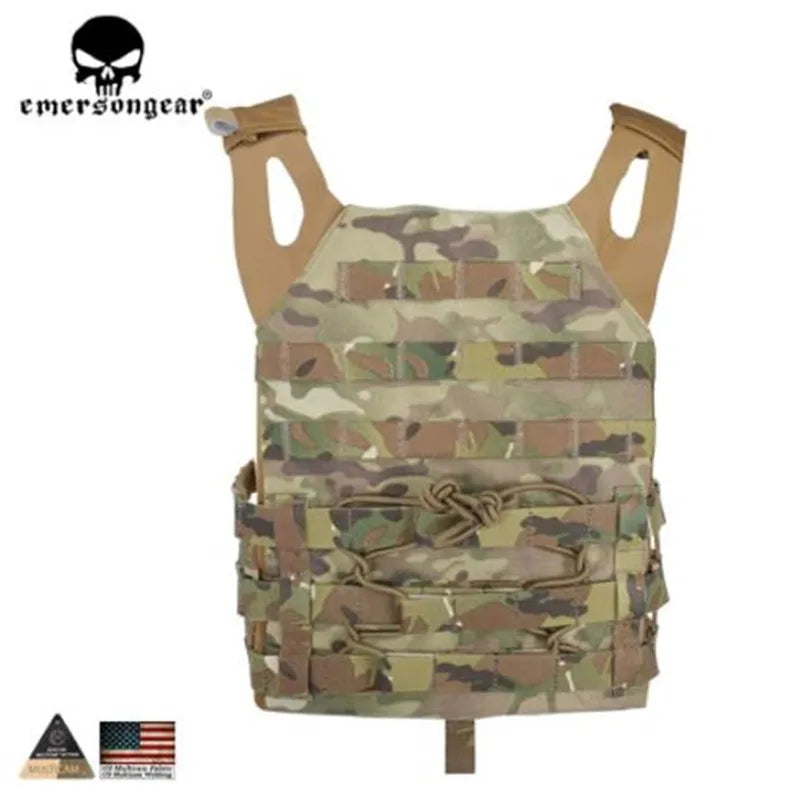 EMERSON Tactical Vest MOLLE JPC Vest Airsoft Paintball Chest Protective Plate Carrier MC Combat Vest + Plates