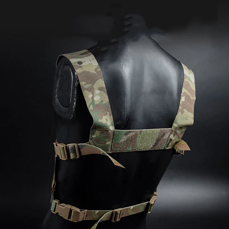 Outdoor Tactical Chesty Rig Waist Strap Hunting Accessories Practical Wide Harness Vest Gear Laser Cutting Molle Chest Rig