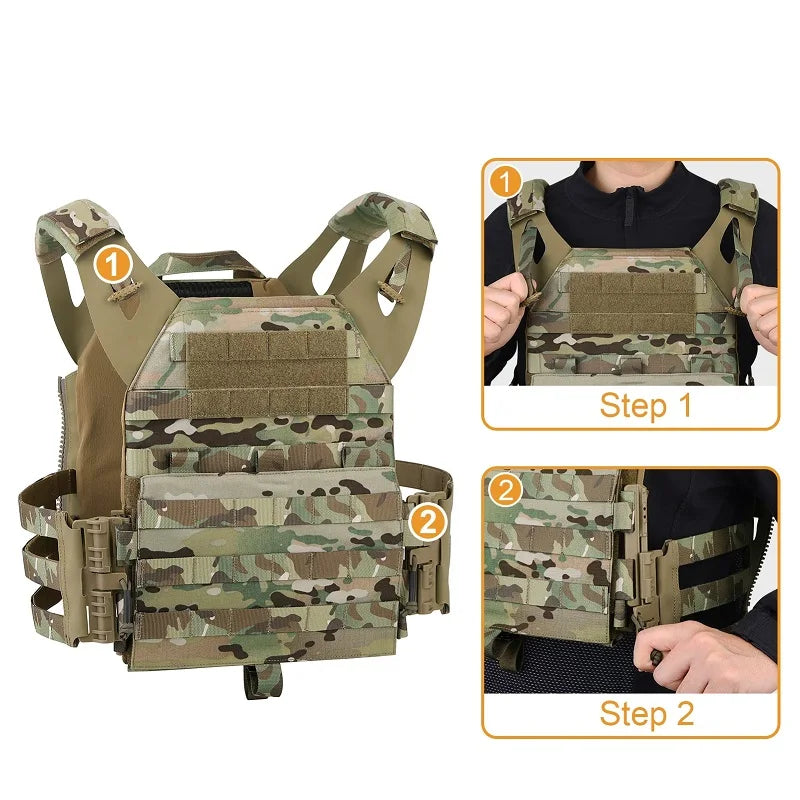 JPC2.0 Quick Release Vest Design Lightweight Quick Release Protective Vest With Front Panel