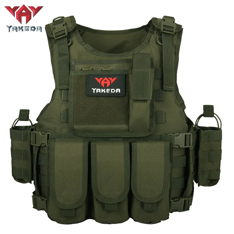 Yakeda Tactical Vest Multi-functional Wear-resistant Training Clothing Equipment Camouflage Clothing Camping Protective Vest