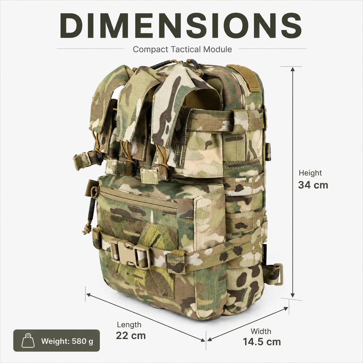 VOTAGOO V5 Tactical Backplate Package Molle Vest Back Panel Carrier for Outdoor Airsoft Hunting Combat Gear