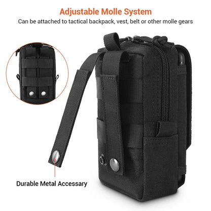 Molle Waist Pouch Outdoor Mobile Phone EDC Tactical Hunting Accessories Bag Vest Pack Cell Phone Working Tools Holder