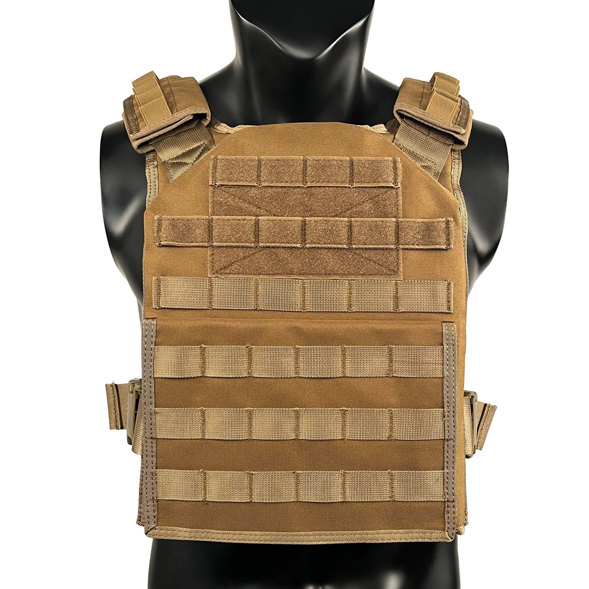 Widening and cushioning shoulder straps, quick release buckle at waist, MOLL system fabric, wear-resistant hunting vest