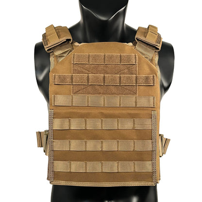 Widening and cushioning shoulder straps, quick release buckle at waist, MOLL system fabric, wear-resistant hunting vest