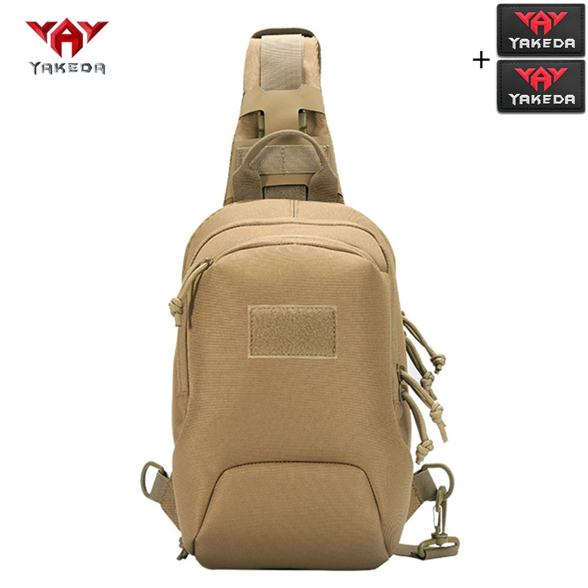 YAKEDA shoulder strap adjustable length single shoulder lightweight chest bag with multiple layers and double zippers design