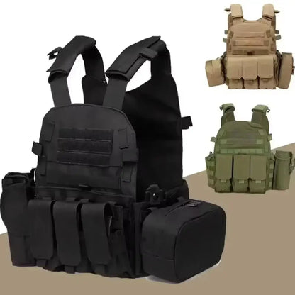 2026 Tactical Vest Body Armor Combat Army Gear Hunting Plate Carrier Airsoft Accessories Wargame Pouch  Vest