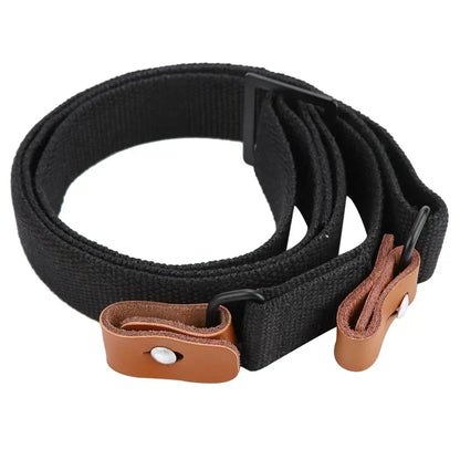 Adjustable Leather Two Point Rifle Sling Outdoor Shooting  Strap AK Airsoft Tactical Accessories Equipment