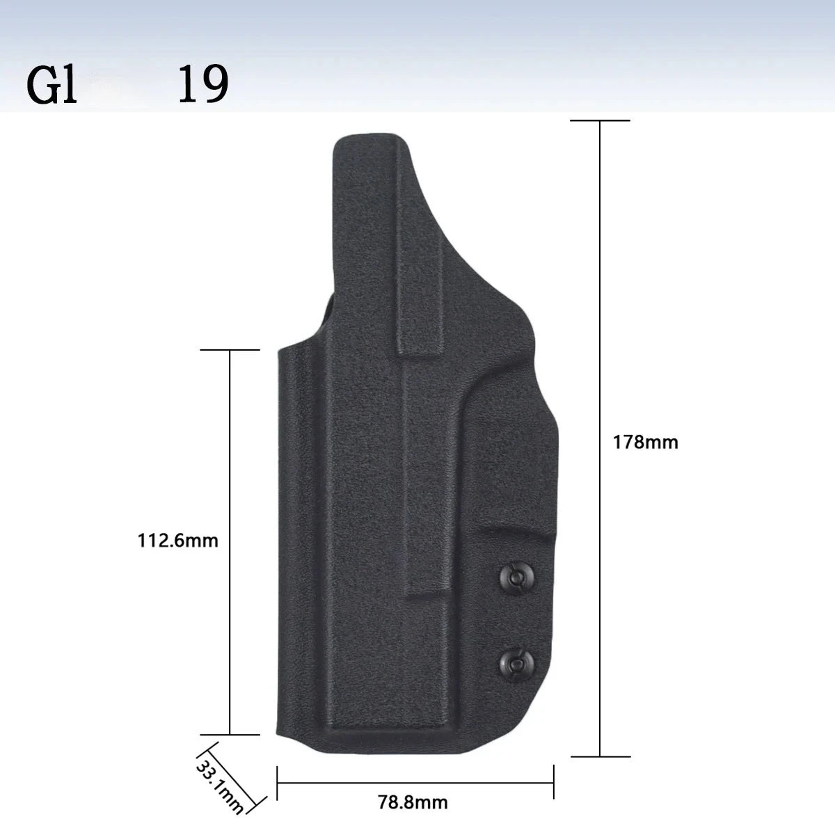 PVC Holster For 1911 Glock 17 19 26 43 43X Tauru M17 P07 P365 PPQ Inside Waistband Concealed Carry Belt Clip Stack Pouch