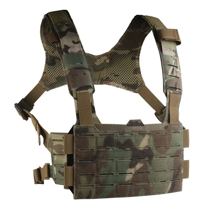 Tactical Modular Chest Rig Camo Style Scalable Design HX Harness Molle Front Panel for Outdoor Hunting Airsoft Training Gear
