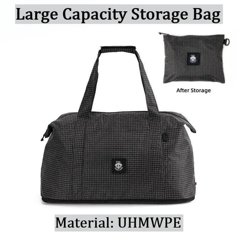 Large Capacity Expandable UHMWPE Travel Bag Waterproof Foldable Duffle Handbag for Outdoor Camping Sports Overnight Travel Trip